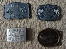 Lot of 4 Vintage Belt Buckles take a look, make an offer
