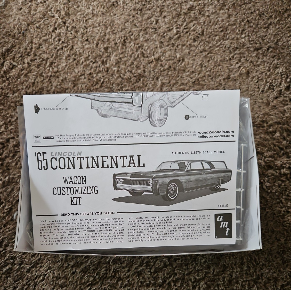 Miniature AMR Century SB 1/43 - Lincoln Continental 1965 Verte - Occasion Sans Boîte