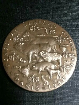 MEDAILLE DE BRONZE CONCOURS GÉNÉRAL AGRICOLE PARIS 1986 SIGNÉE "R.B.BARON " - Photo 1/2