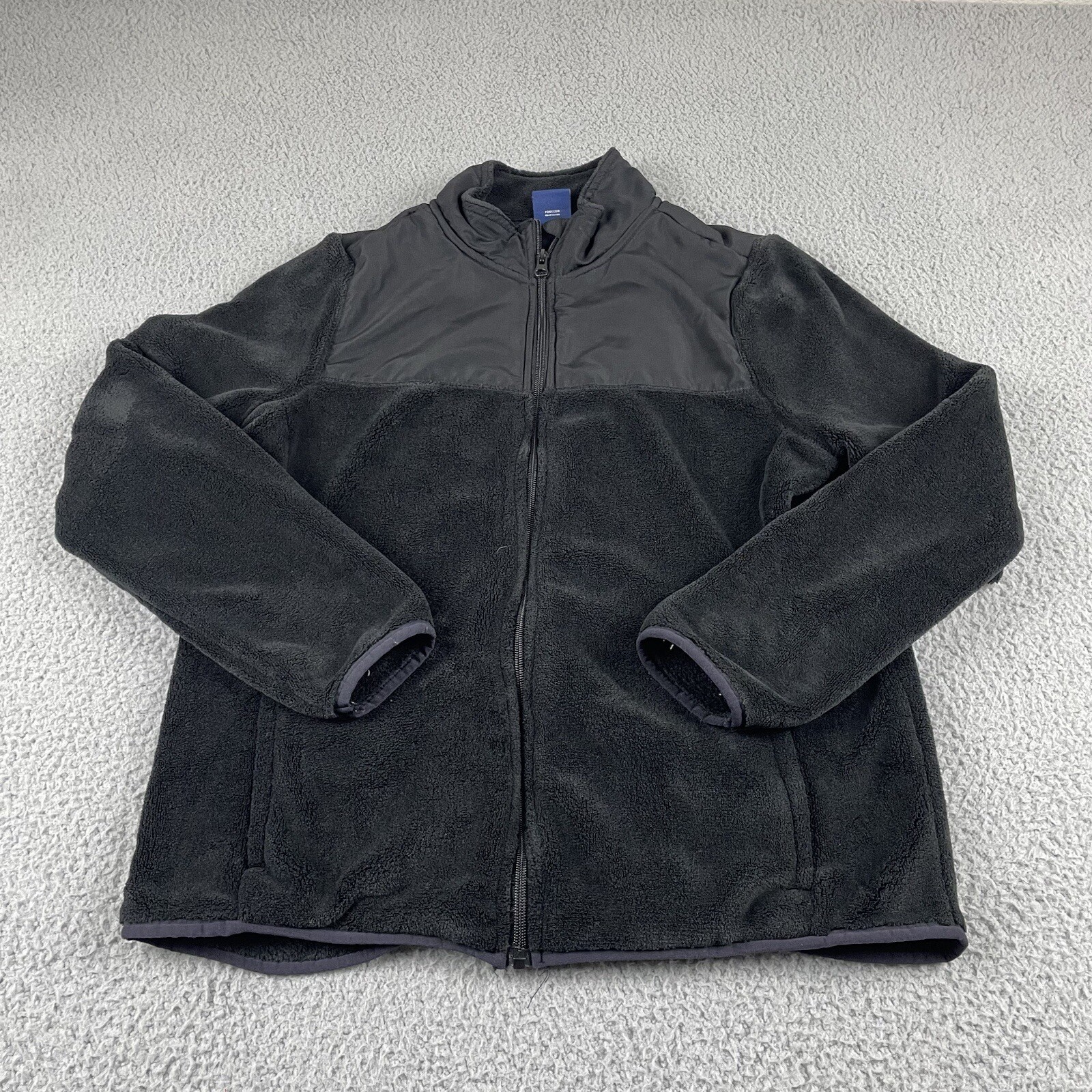 Maglione Pony Giacca Donna Medio Nero Morbido Pile Cerniera Intera Logo Retro Casual