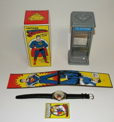 Vintage Superman Clark Kent Collector's Wrist Watch 1993 DC Comics