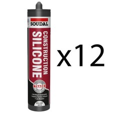 Image of Soudal Trade Construction Silicone Sealant Brilliant White 290ml