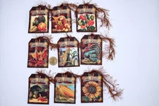 9~Primitive~Fall~Autumn~Fall Blessings~Linen Cardstock~Gift~Hang~Tags