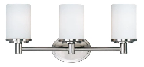 Maxim Lighting 9053SWSN Cylinder-3 Light Modern Bath Vanity in Modern style-20.5 - Picture 1 of 4