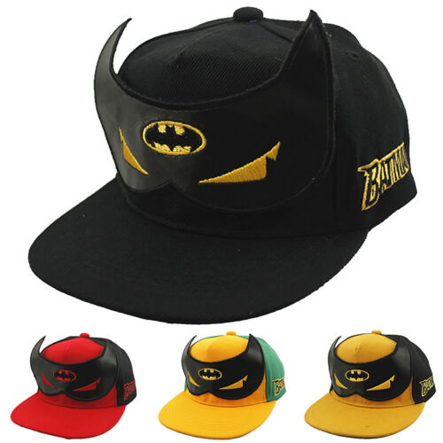 Batman Kids Snapback Baseball Caps Hat Cute Boys Hip-hop Adjustable Sun Hats - Picture 1 of 16