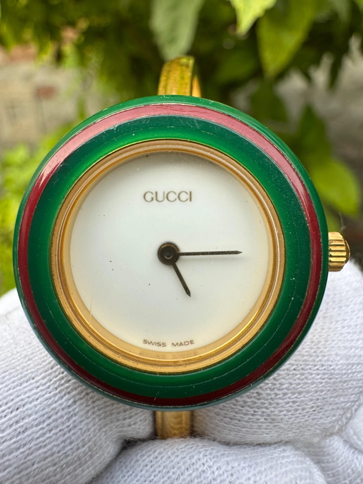Rarissimo orologio vintage Gucci lunetta cambio 12 colori quarzo 11 12 2 bracciale 26 mm