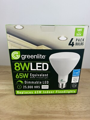 Dimmable Flood 65W Equivalent 8W LED NEW 4 Pack F1
