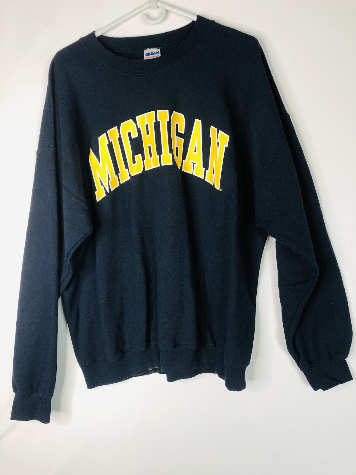 Michigan Wolverines Sweatshirt Men's S Blue College Football Crewneck Size XL