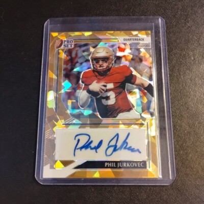 1/1 Phil Jurkovec Gold Crystal Rookie Auto 2022 Leaf Pro Set