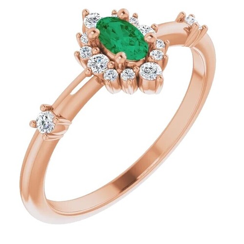 Bague Solitaire Émeraude 1,75 Carats Or 14k Charles & Colvard - Taille 6 - Neuf Sans Emballage