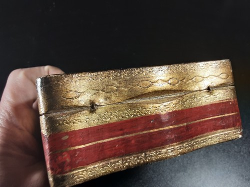 TYPICAL FLORENTINE CRAFT WOODEN BOX SIZE 11.5X11.5X5 - Picture 4 of 11