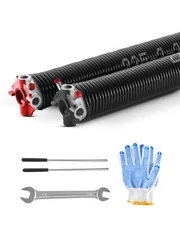 Garage Door Torsion Springs Pair of 0.225 x 2 x 24 inch with Winding Bars