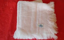 Baby Blanket Vintage Atkins Japan Receiving Blanket Woven Butterflies 35×36 Pink