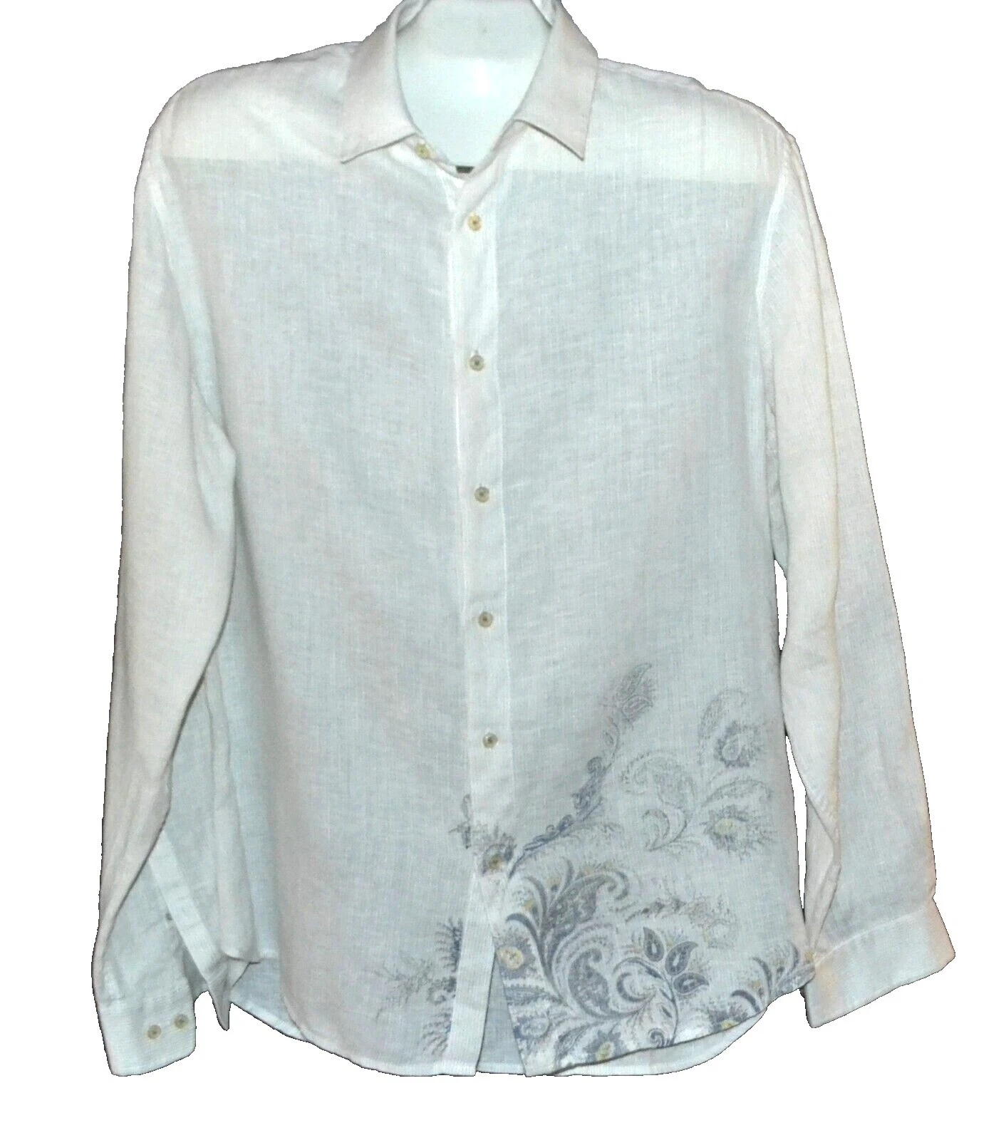 Elie Tahari Regular Size L Casual Button-Down Shirts for Men