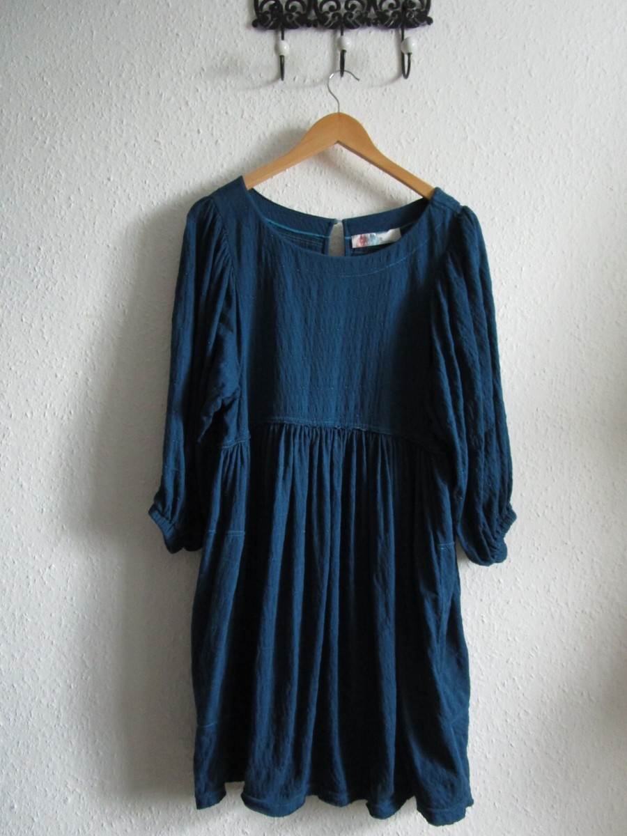 open lace back dress Long Sleeve Smocked Babydoll Dress main image 1