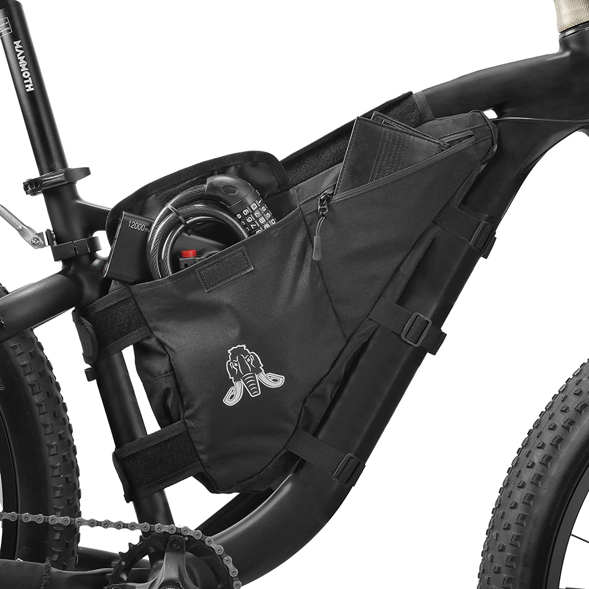 Borsa Telaio Per Bici RNS – Triangolare, Impermeabile, Verde, Dimensioni 25,4x40,6x45,7 Cm