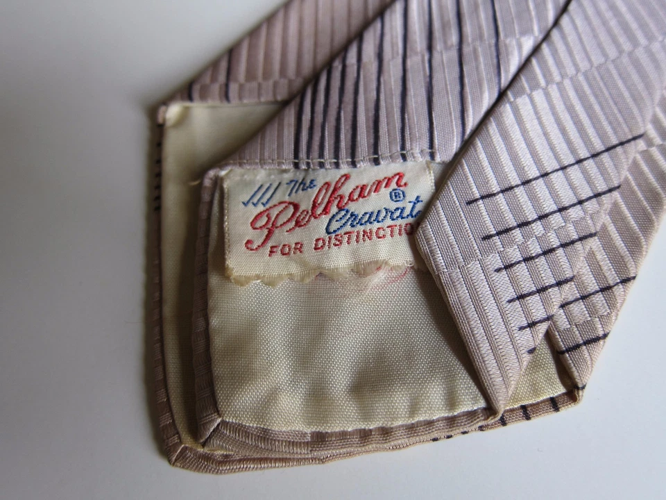 Corbata Pelham Corbata Vintage Años 50 Acetato Gris Rojo Cresta Atómica MCM Rockabilly Foto 3 de 4