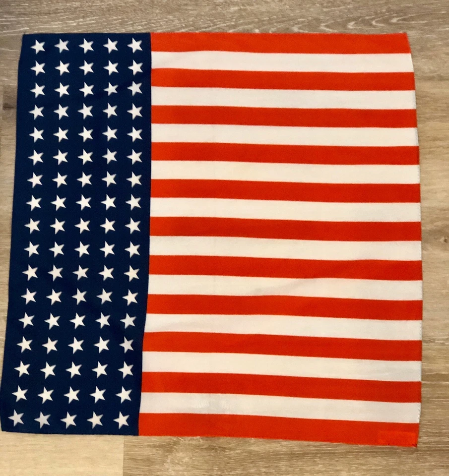 Vintage Nasharr Freres Ltd. Square Scarf Made Japan American Flag 22 x 22  - Image 4 of 4