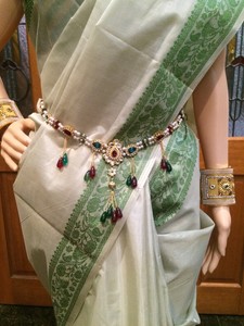 Hip Chain Bollywood Belly Dance Waist Belt Indian Green Maroon Kamar Bandh A20