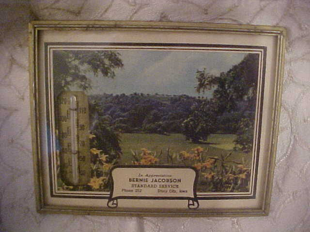 Bernie Jacobson Standard Service Advertiser Wall Thermometer Vintage