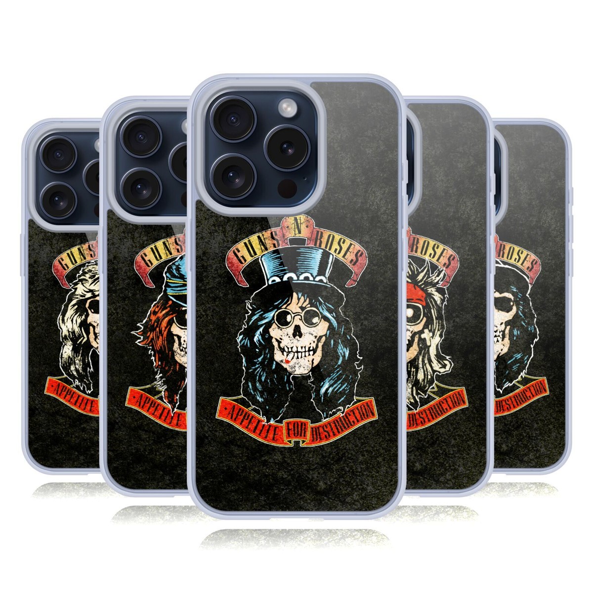 GUNS N' ROSES VINTAGE GEL CASE COMPATIBLE WITH APPLE iPHONE PHONES