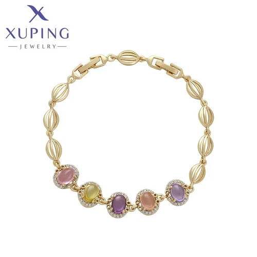 Xuping Jewelry Color Stone Style Copper Alloy Fashion Bracelet for Women 26
