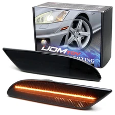 Smoked Lens Amber Full LED Side Marker Lights For 07-09 Mercedes W221 S-Class