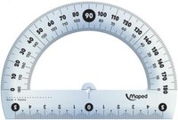 Maped Halb-Winkelmesser Cristal 180 Grad, 120 Mm