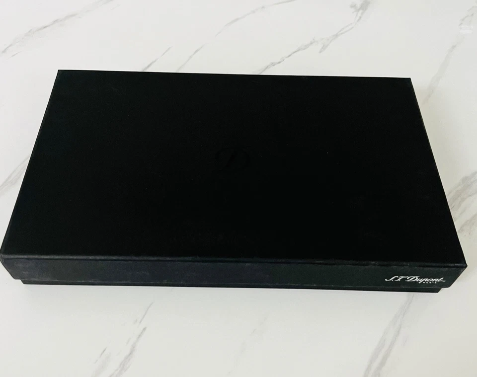 S.T. Billetera Dupont D-Line organizadora plana delgada gris/azul nueva Foto 2 de 4