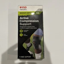 CVS Active Compression Support Knee Size XL Moderate Support NEW Odor Resistant 