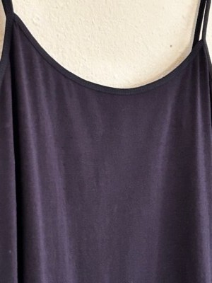 XL/1X/2X/3X New Cotton Dark Navy Blue Stretchy Knit Long Tank Top Extender Tee