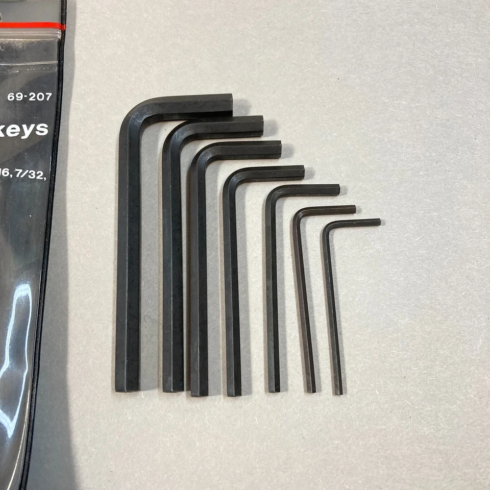 Stanley English Hex Key Set SAE 7 Keys #69-207 USA - Image 2 of 4