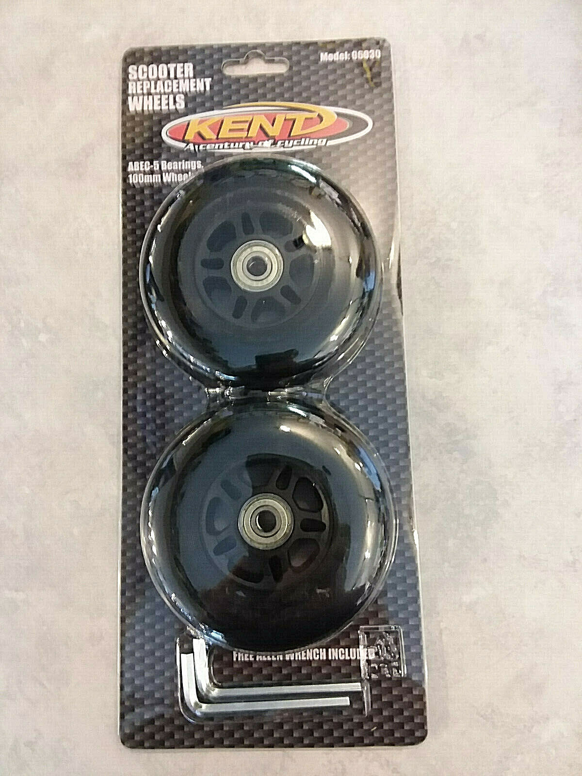Kent Scooter Replacement Wheels ABEC5 Bearings 100mm Wheels W/ Allen