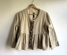 Embellished Short Jacket Eu34 Uk 8/10 Natural Silk Anderson & Lauth Reykjavk