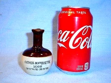 ANTIQUE FATHER MARQUETTE MINI STONEWARE RYE JUG F.P. GLUCK CO CINN OH~REPAIRED