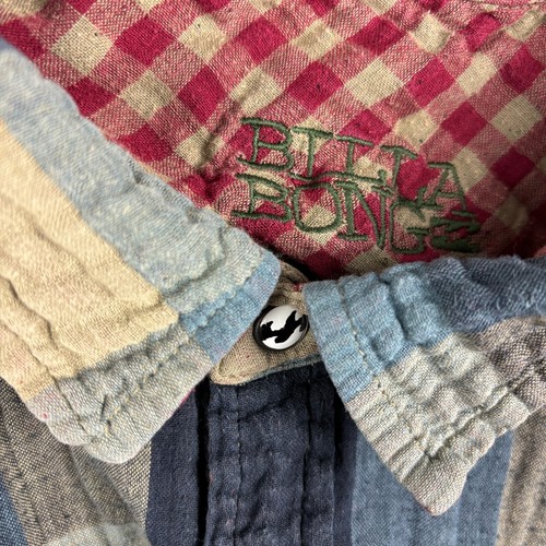 Billabong Shirt Mens Small Check Flannel Reversible Pearl Snap Western Pockets - Picture 11 of 15