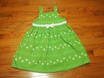 green dress with white flowers