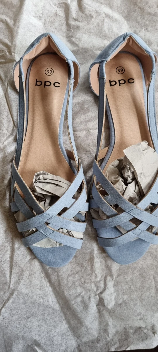 Bronprix Blue Faux Suade Cut Out Women s Sandal New 35b266 UK Size 6