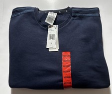 New Adidas Navy Blue Sweatshirt with Blue Stripes Long Sleeve sz Men's Medium
