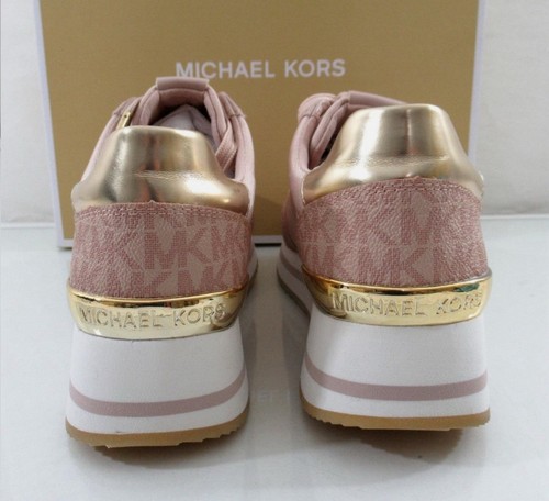 Sneakers stringate Michael Kors Monique Trainer MK Signature Ballet rosa taglia - Foto 7 di 8