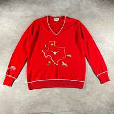 Women  s 70  s Adee Texas Western Knitwear V Neck Sweater XL