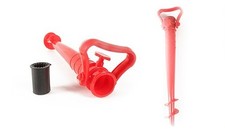 Pied de parasol vrille avec poignée ( plage, jardin, camping)