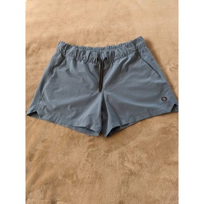 FreeFly Women's Swell Shorts Quick Dry Elastic Drawstring Waist Blue Slate GrayM