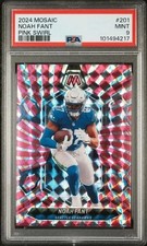 2024 Panini Mosaic Noah Fant Pink Swirl /13 Seahawks PSA 9 Mint #201