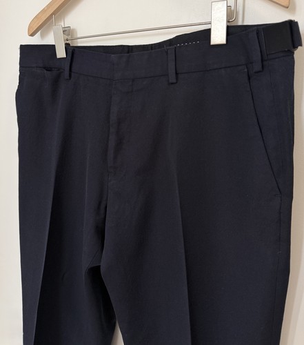 Dries Van Noten, VINTAGE 2000s Dries Van Noten Navy Blue Men’s Pleated Italian Designer Pants