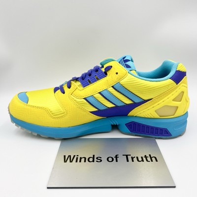 atmos × adidas Originals ZX8000 Ura Yellow Blue JQ2580 Men's Size