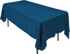 60 x 126-Inch Rectangular Polyester Tablecloth - Made in USA - Wrinkle-Resistant