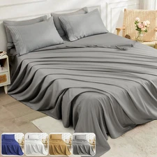 Sheet Set Deep Pocket 6 Piece Bed Sheet Set Ultra Soft Microfiber Hotel Quality