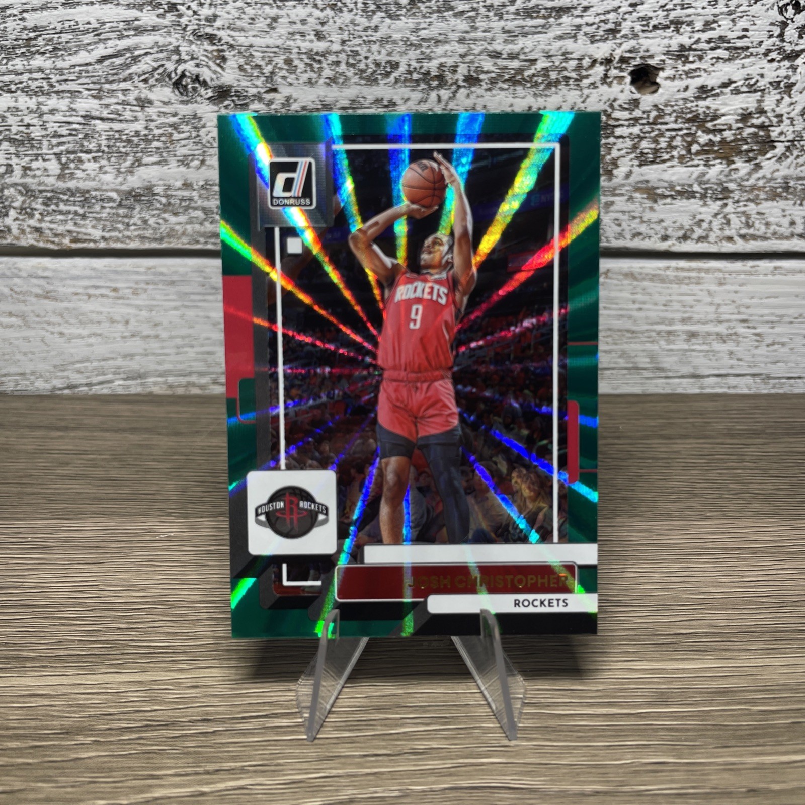 Josh Christopher 2022-23 Panini Donruss Green Laser #154 Houston Rockets