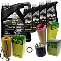 Inspektionspaket 9L Mannol Longlife 5W-30 FüR Mercedes W211 E 320 CDI W220 S